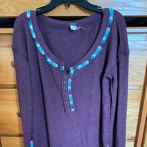Free People purple rainbow thermal